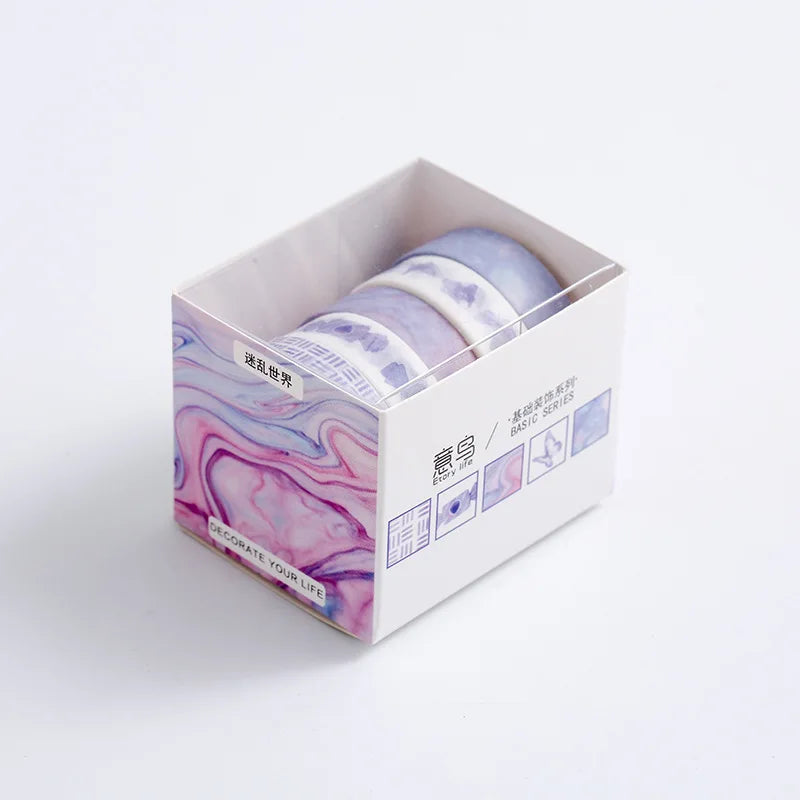 5-Piece Set of Decorative Washi Tapes