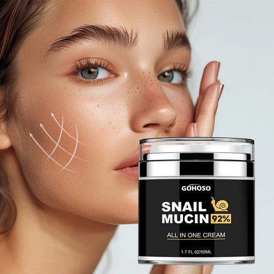50ml Snail Mucus Face Cream – Hydrating Anti-Aging Moisturizer for Firming, Whitening, Wrinkle Reduction, Oil Control & Pore Shrinking