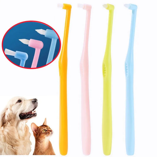 Soft-Bristle Pet Toothbrush for Dogs and Cats