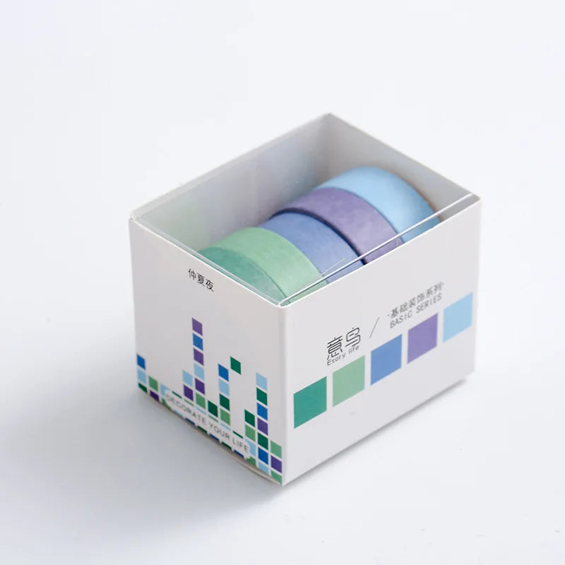 5-Piece Set of Decorative Washi Tapes