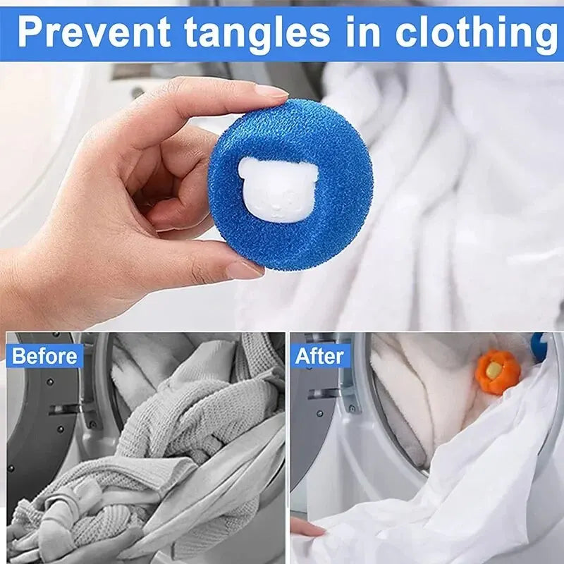 Reusable Pet Hair Remover Laundry Ball - Washing Machine Filter for Cat Fur and Lint Catching