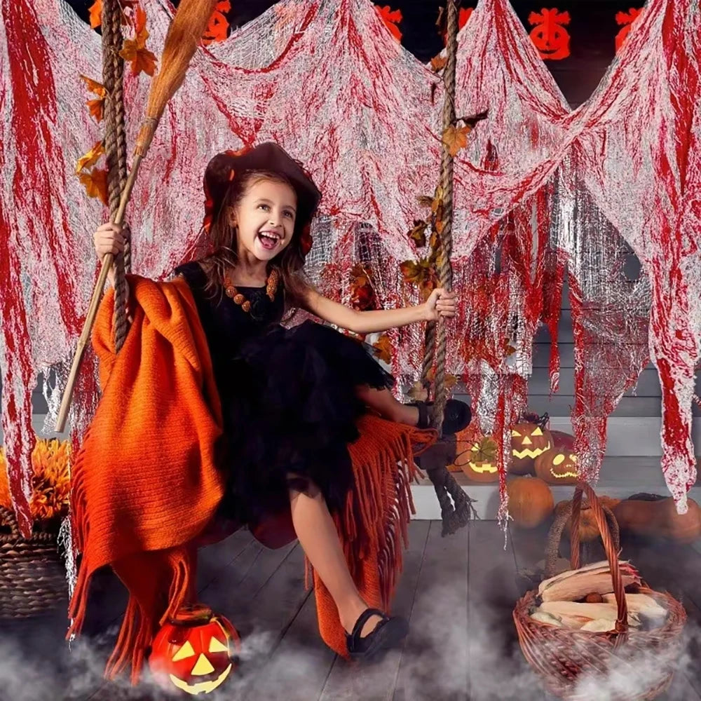 Halloween Bloody Gauze Decoration Cloth