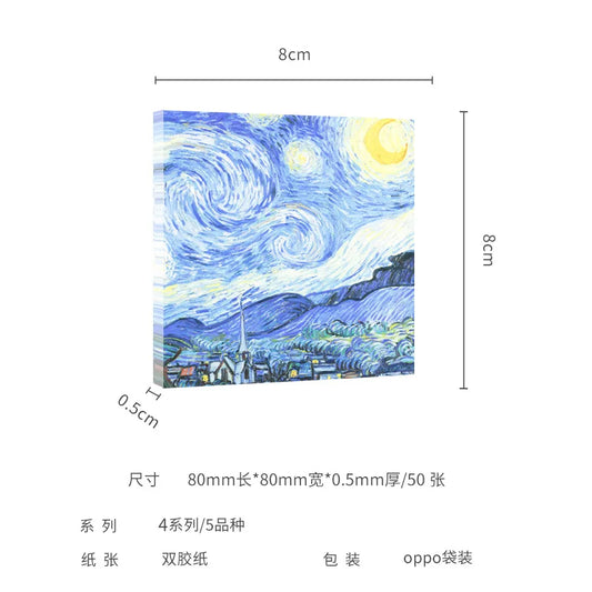 Monet & Van Gogh Inspired Painting Memo Pad