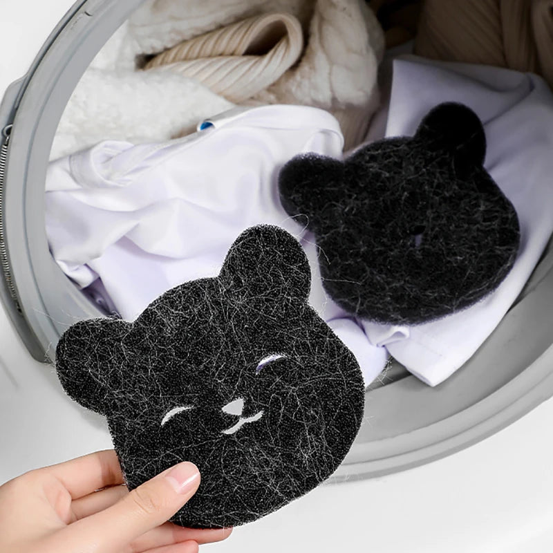 2-Pack Bear-Shaped Pet Hair Remover Laundry Balls