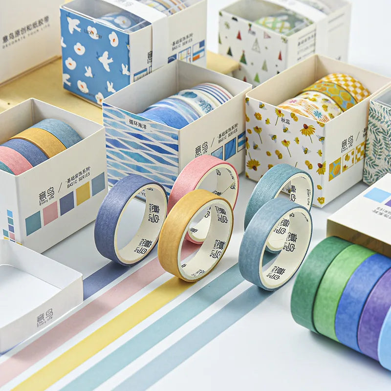 5-Piece Set of Decorative Washi Tapes