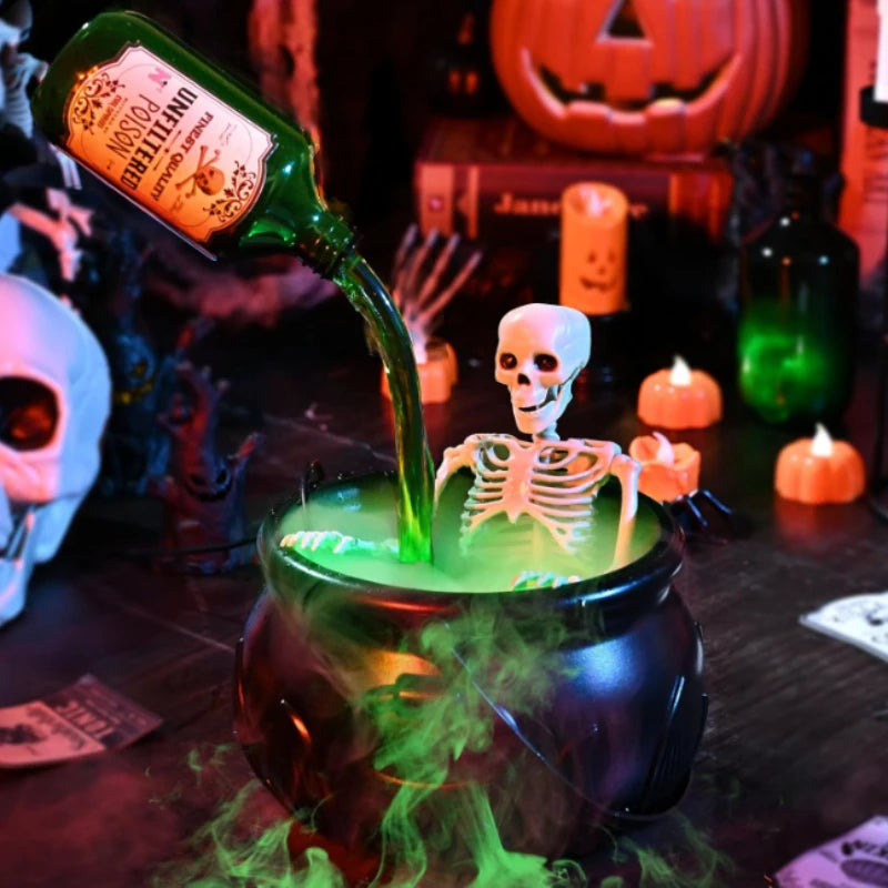 Halloween Black Wizard Bowl with Magic Floating Potion Bottle and Diffuser