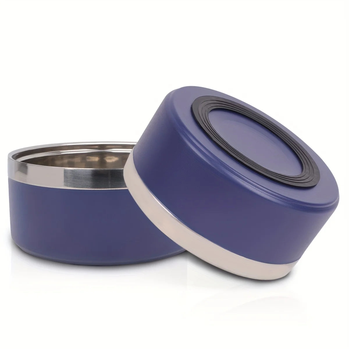 Premium Large Capacity Double-Layer Stainless Steel Pet Bowl with Non-Slip Mat