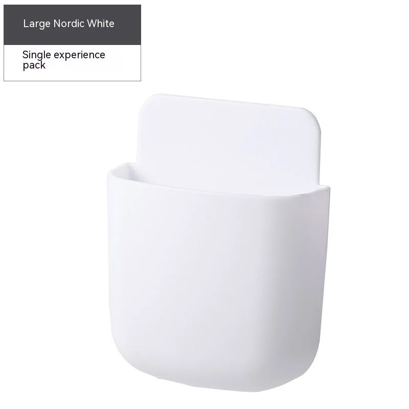 Wall-Mounted Storage Box for Mobile Phone Plugs and Remote Controls