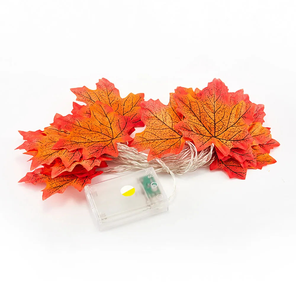 Halloween LED Maple Leaf String Lights