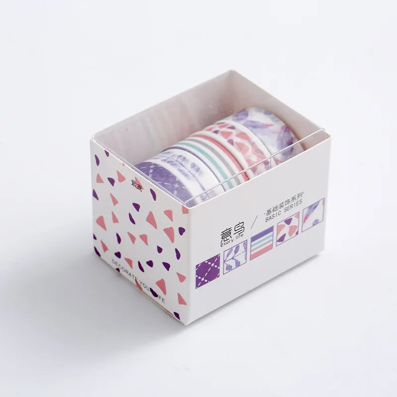 5-Piece Set of Decorative Washi Tapes