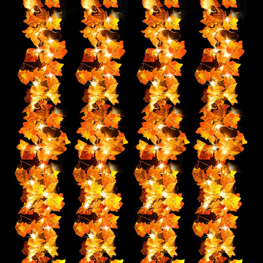 Halloween LED Maple Leaf String Lights