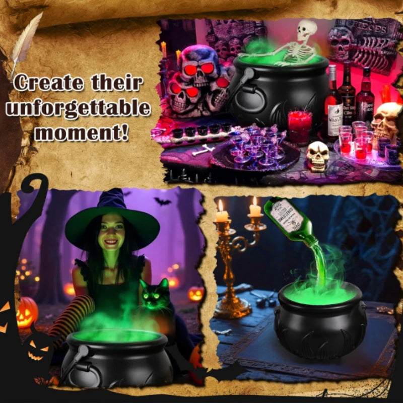 Halloween Black Wizard Bowl with Magic Floating Potion Bottle and Diffuser