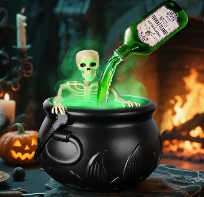 Halloween Black Wizard Bowl with Magic Floating Potion Bottle and Diffuser