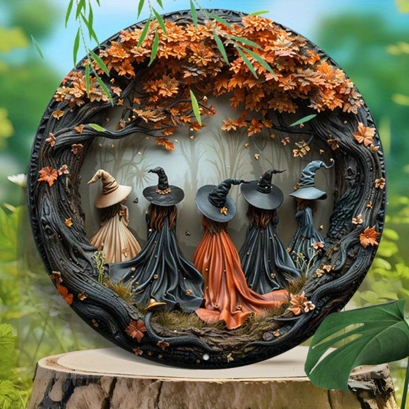 Halloween Wooden Ghost Wreath Sign