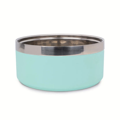 Premium Large Capacity Double-Layer Stainless Steel Pet Bowl with Non-Slip Mat
