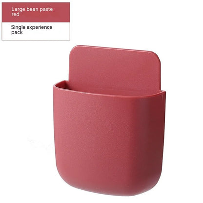 Wall-Mounted Storage Box for Mobile Phone Plugs and Remote Controls