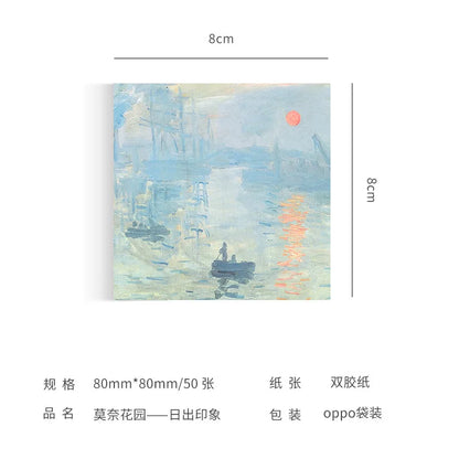 Monet & Van Gogh Inspired Painting Memo Pad