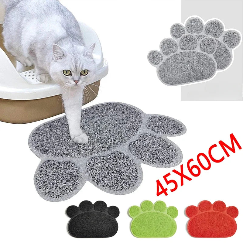Paw Print Waterproof Cat Litter Mat