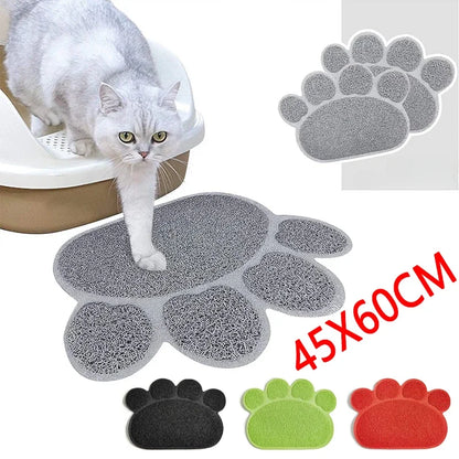 Paw Print Waterproof Cat Litter Mat