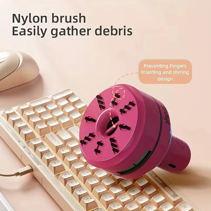 3-Speed USB Rechargeable Mini Portable Handheld Desktop Vacuum Cleaner – Dust Collector for Computer Keyboards and Home Office Cleaning
