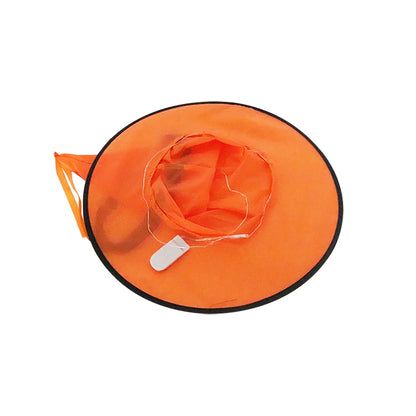 Halloween Witch Hat with LED Lights and Glowing Ghost Design