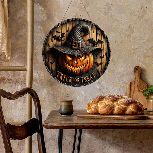 Halloween Wooden Ghost Wreath Sign