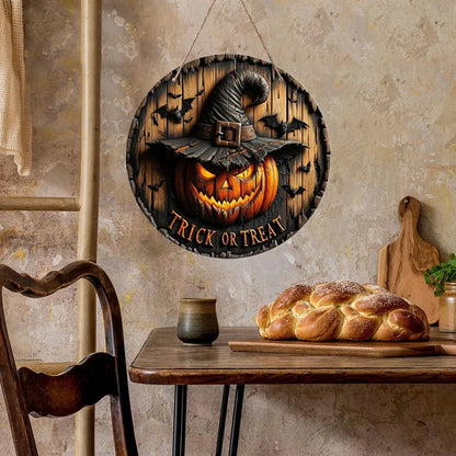 Halloween Wooden Ghost Wreath Sign
