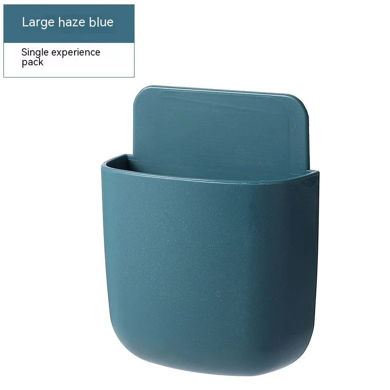 Wall-Mounted Storage Box for Mobile Phone Plugs and Remote Controls