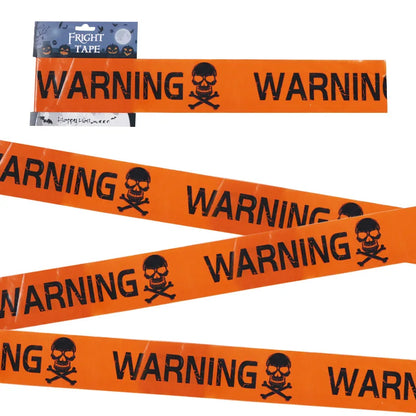 Halloween Skull Head Warning Tape with Witch Balloons