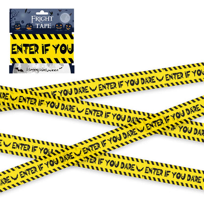 Halloween Skull Head Warning Tape with Witch Balloons