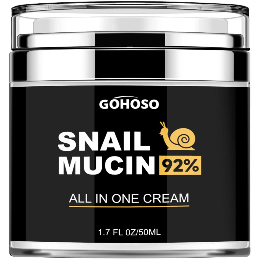 50ml Snail Mucus Face Cream – Hydrating Anti-Aging Moisturizer for Firming, Whitening, Wrinkle Reduction, Oil Control & Pore Shrinking