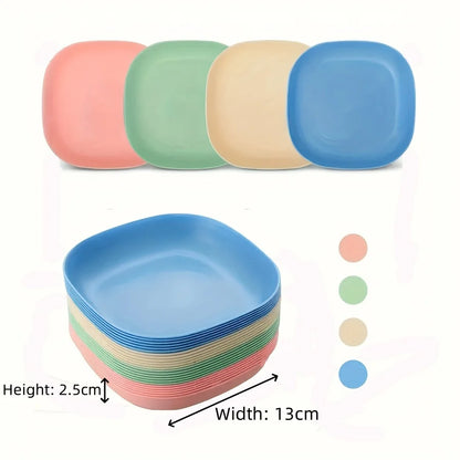 3/10/20pcs Non-Slip Plastic Cat Bowls Set for Kittens and Small Pets