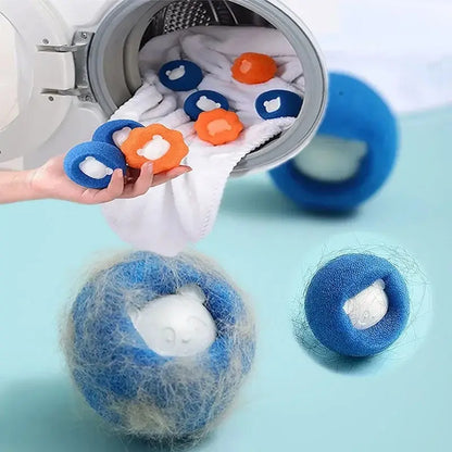Reusable Pet Hair Remover Laundry Ball - Washing Machine Filter for Cat Fur and Lint Catching