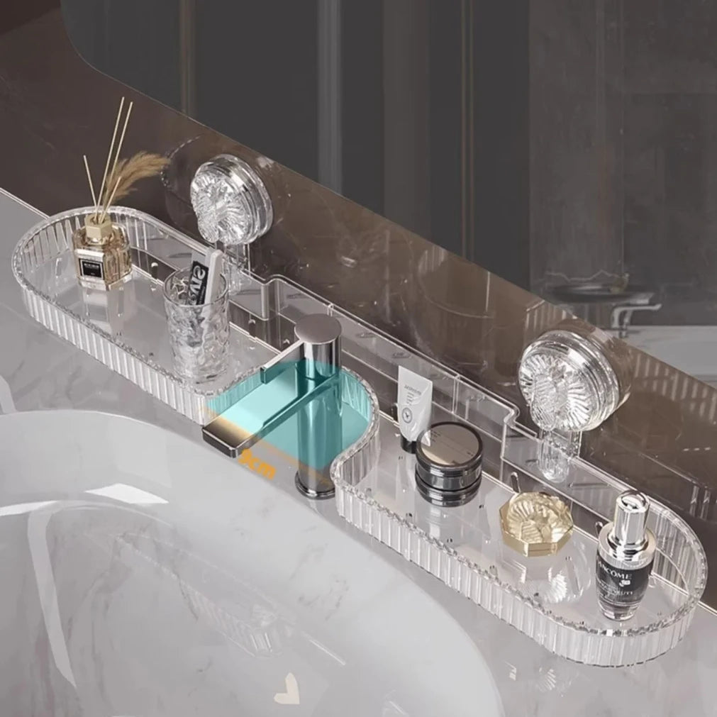 No-Drill Suction Cup Bathroom & Kitchen Organizer Shelf