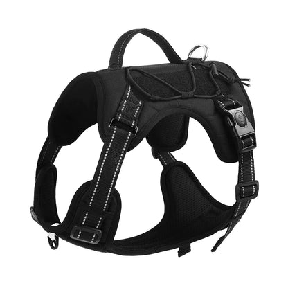 Adjustable Reflective Nylon Dog Harness with No-Pull Design
