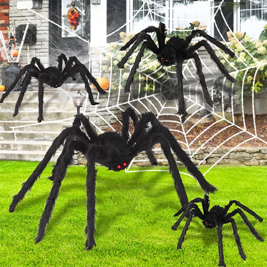 Giant Black Spider Halloween Decoration (30cm-200cm)