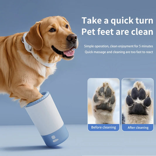 Automatic 360° Rotating Silicone Pet Paw Cleaner Cup – Portable Dog Foot Washer for Easy Bathing, Grooming & Daily Paw Cleaning