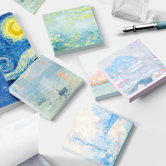 Monet & Van Gogh Inspired Painting Memo Pad