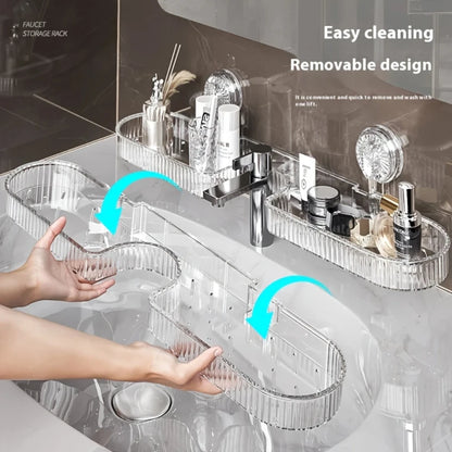 No-Drill Suction Cup Bathroom & Kitchen Organizer Shelf