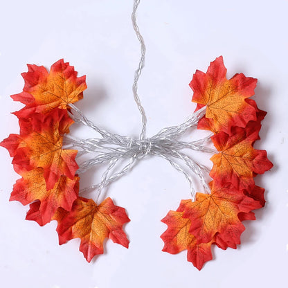 Halloween LED Maple Leaf String Lights