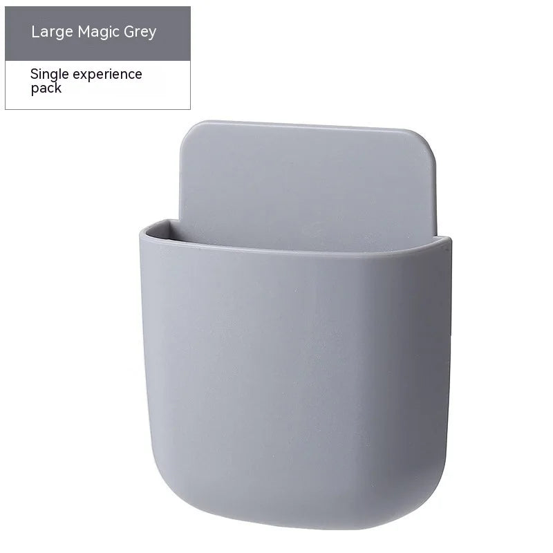 Wall-Mounted Storage Box for Mobile Phone Plugs and Remote Controls