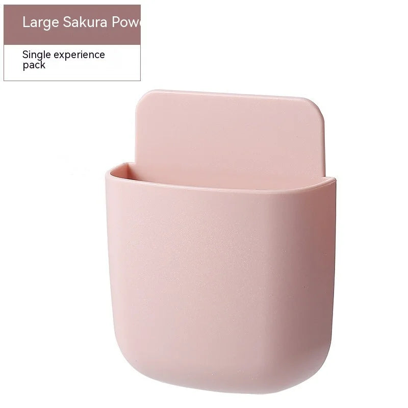 Wall-Mounted Storage Box for Mobile Phone Plugs and Remote Controls