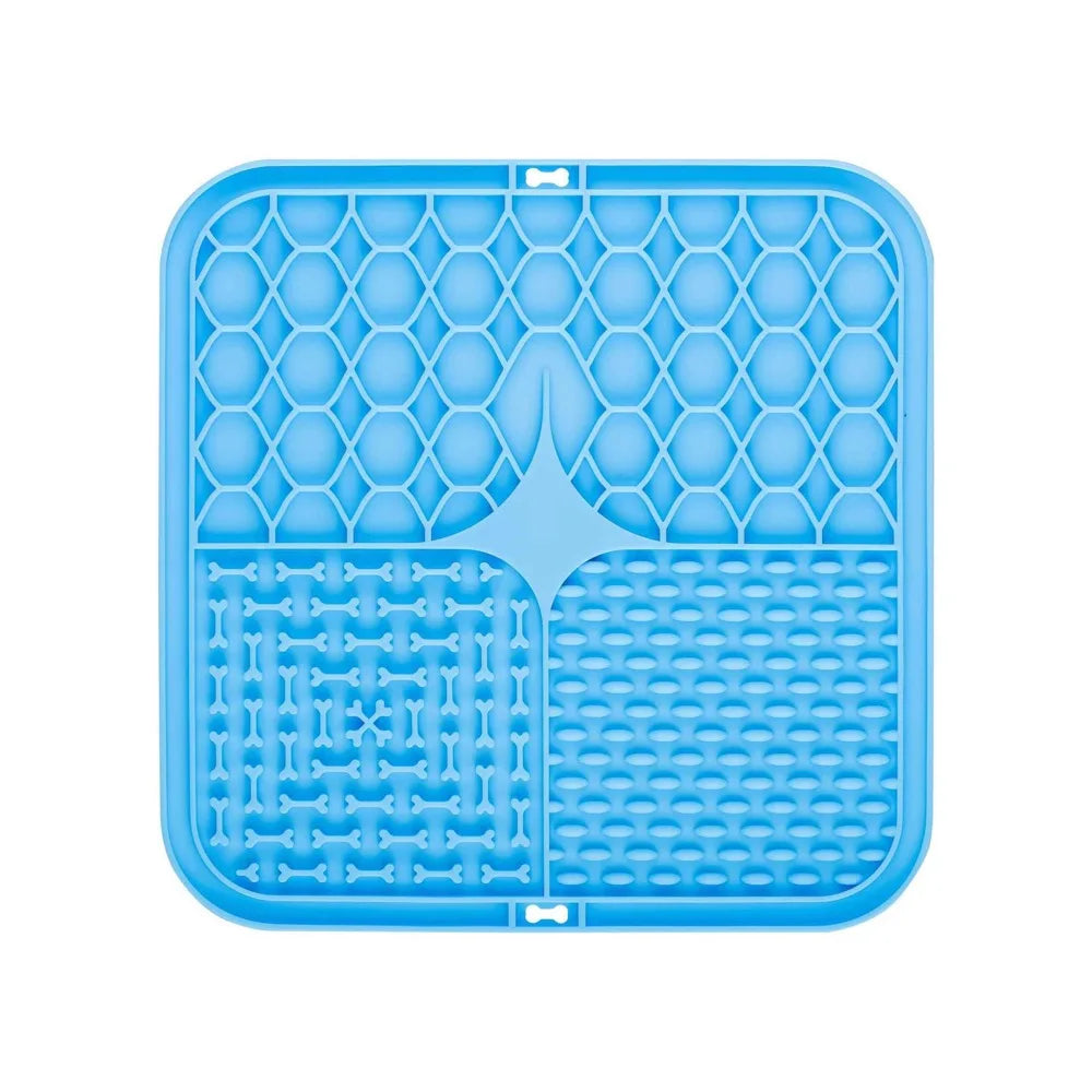 Silicone Dog Lick Mat – Slow Feeder Plate with Strong Suction for Training, Bath Time Distraction & Healthy Mealtimes