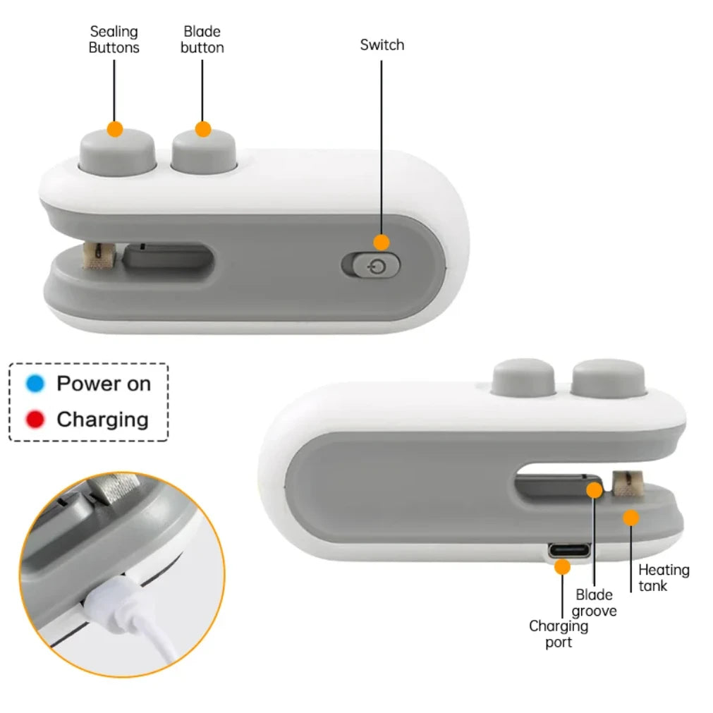 Portable 2-in-1 Mini Heat Bag Sealing Machine