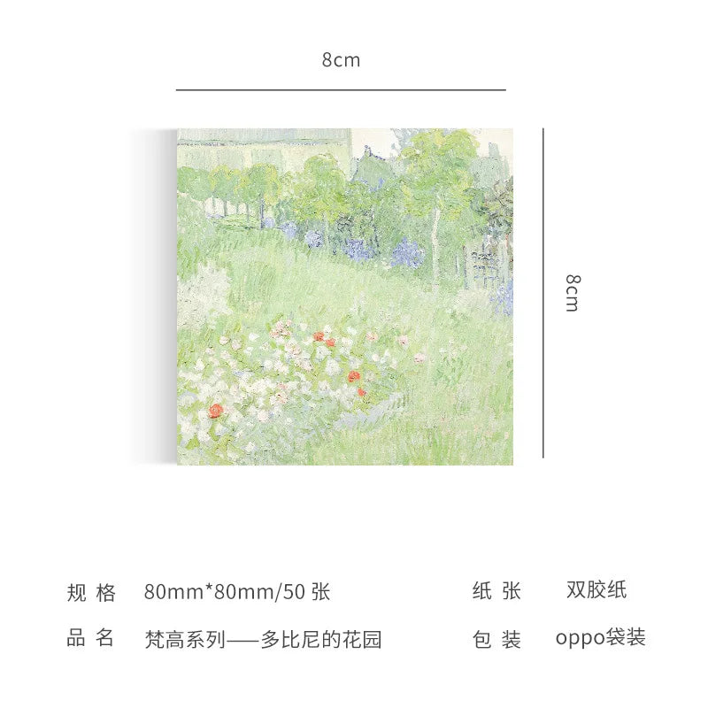 Monet & Van Gogh Inspired Painting Memo Pad