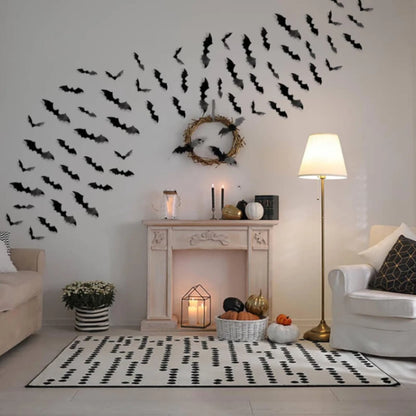 3D Waterproof Black Bat Wall Stickers (12/24/60 Pieces)
