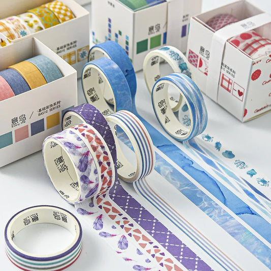 5-Piece Set of Decorative Washi Tapes