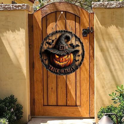 Halloween Wooden Ghost Wreath Sign