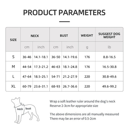 Adjustable Reflective Nylon Dog Harness with No-Pull Design