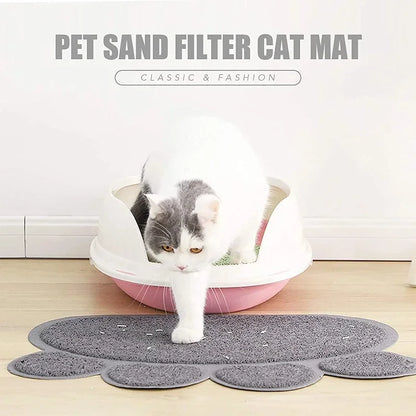 Paw Print Waterproof Cat Litter Mat